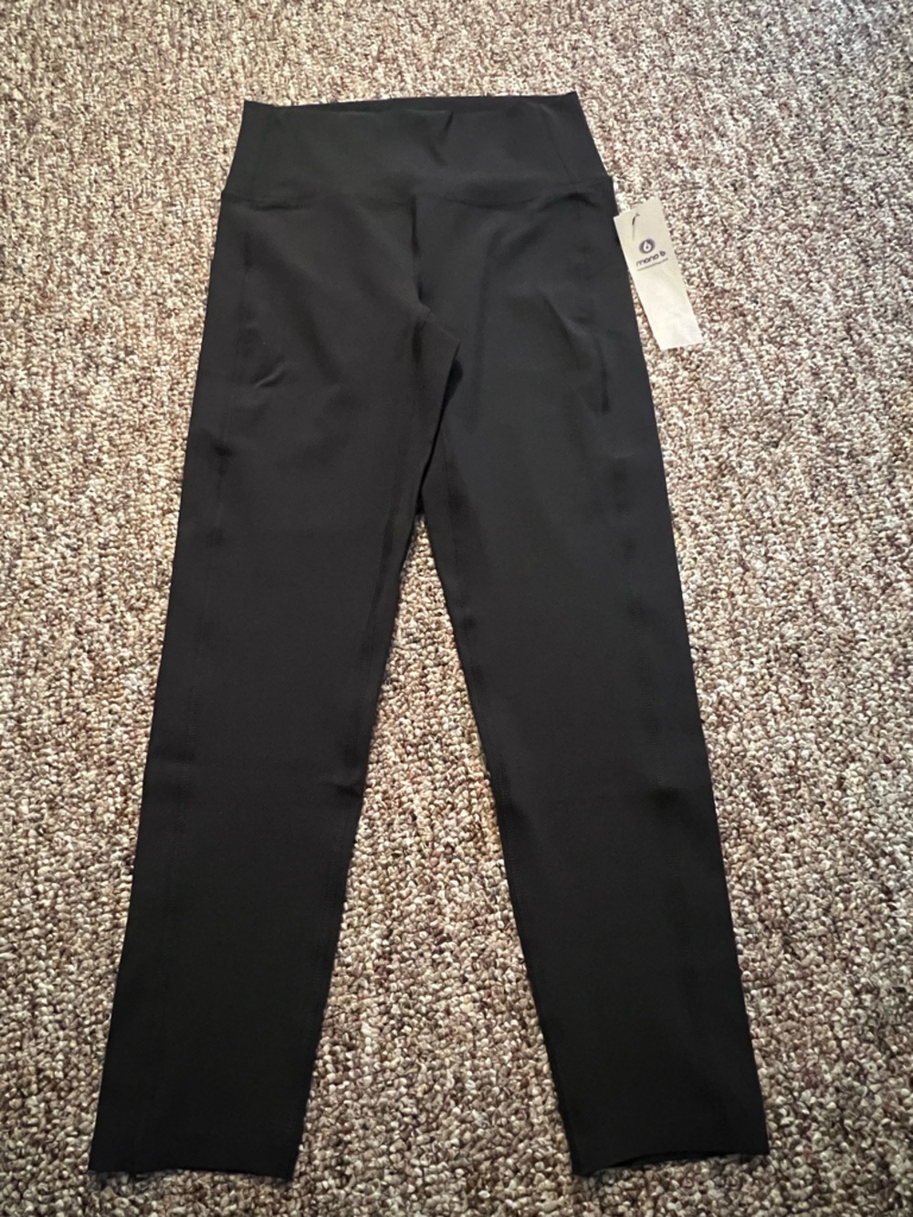 Mono B Black Athletic Workout Pocket Leggings
